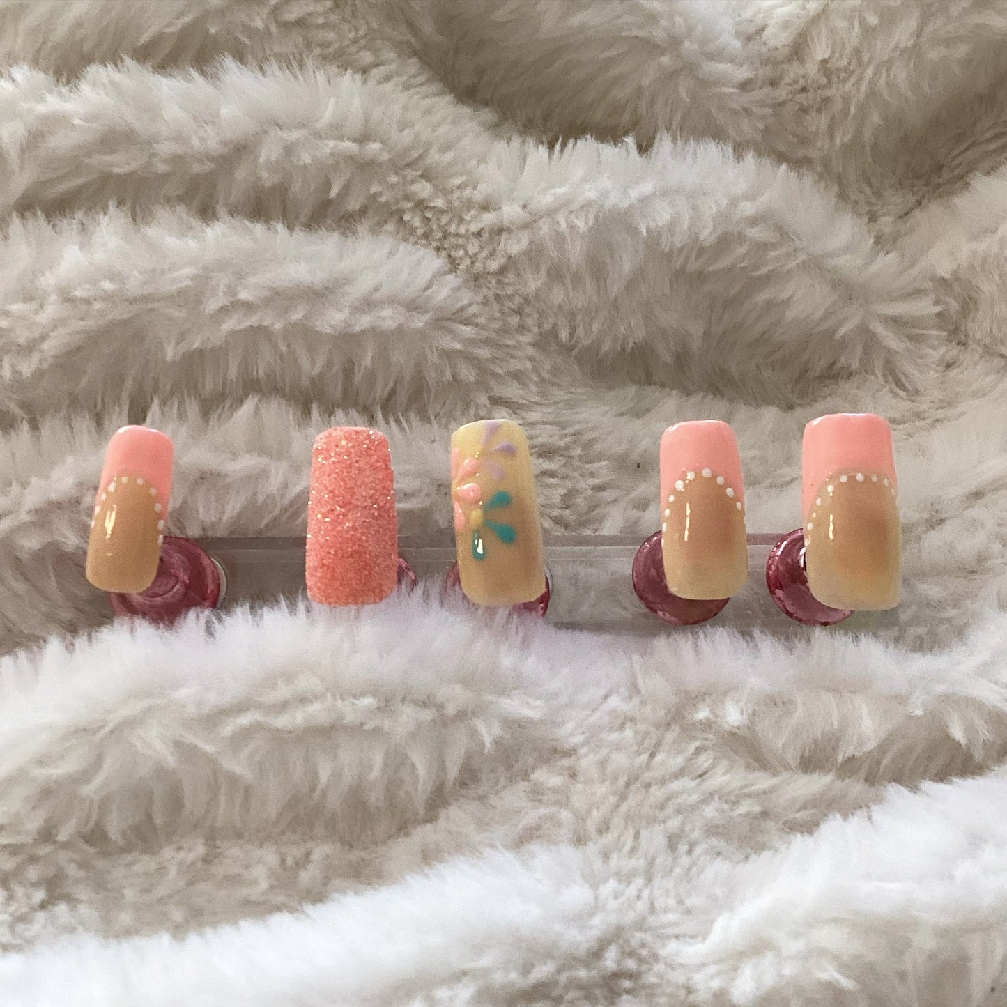 Pink Floral Set - Kay’s Custom Nails