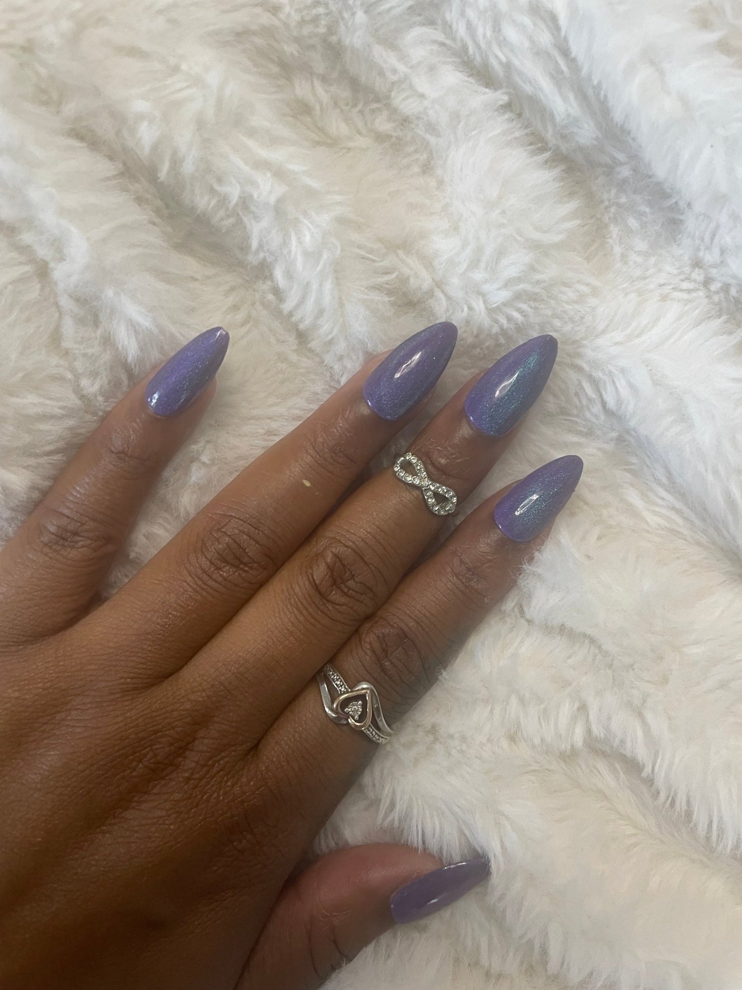 Purple Cat Eye - Kay’s Custom Nails