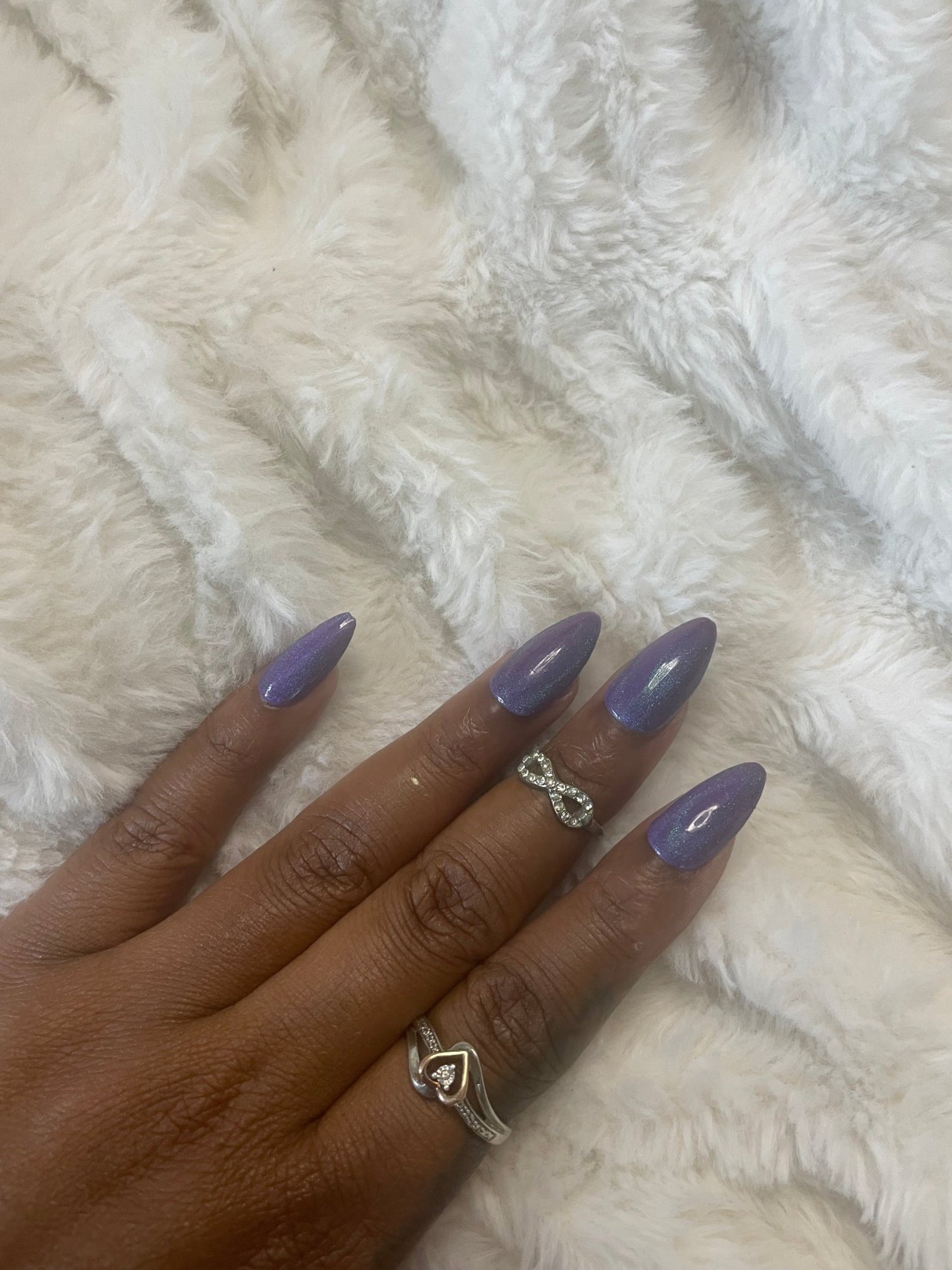 Purple Cat Eye - Kay’s Custom Nails