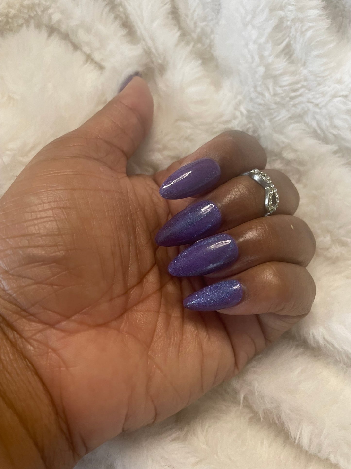 Purple Cat Eye - Kay’s Custom Nails