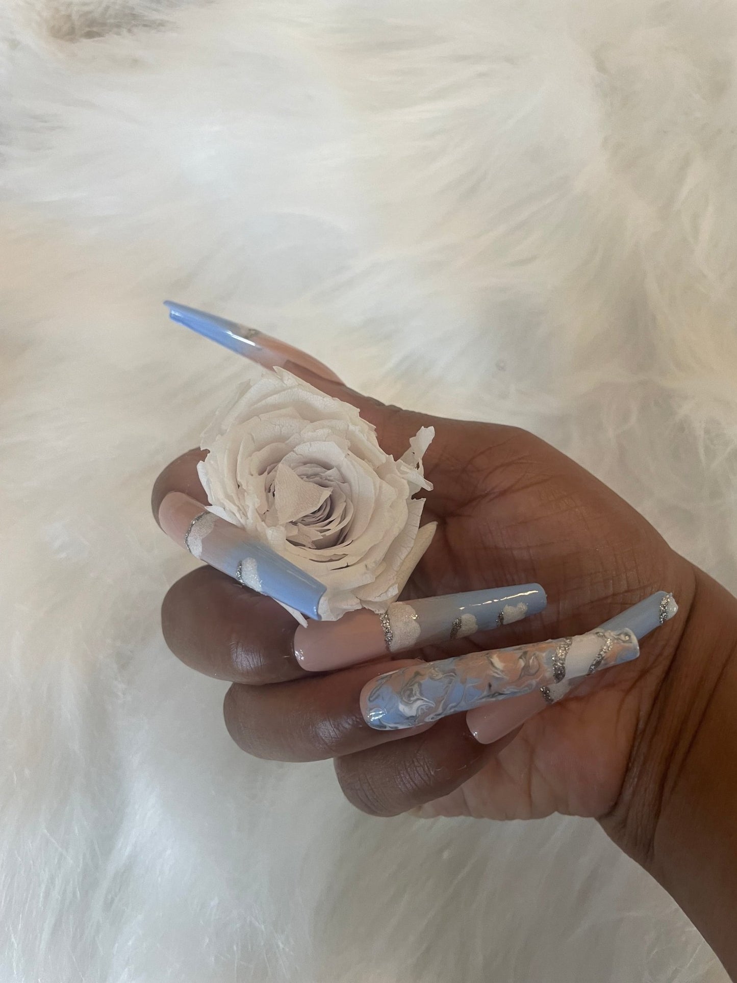 Silver Lining Press Ons - Kay’s Custom Nails