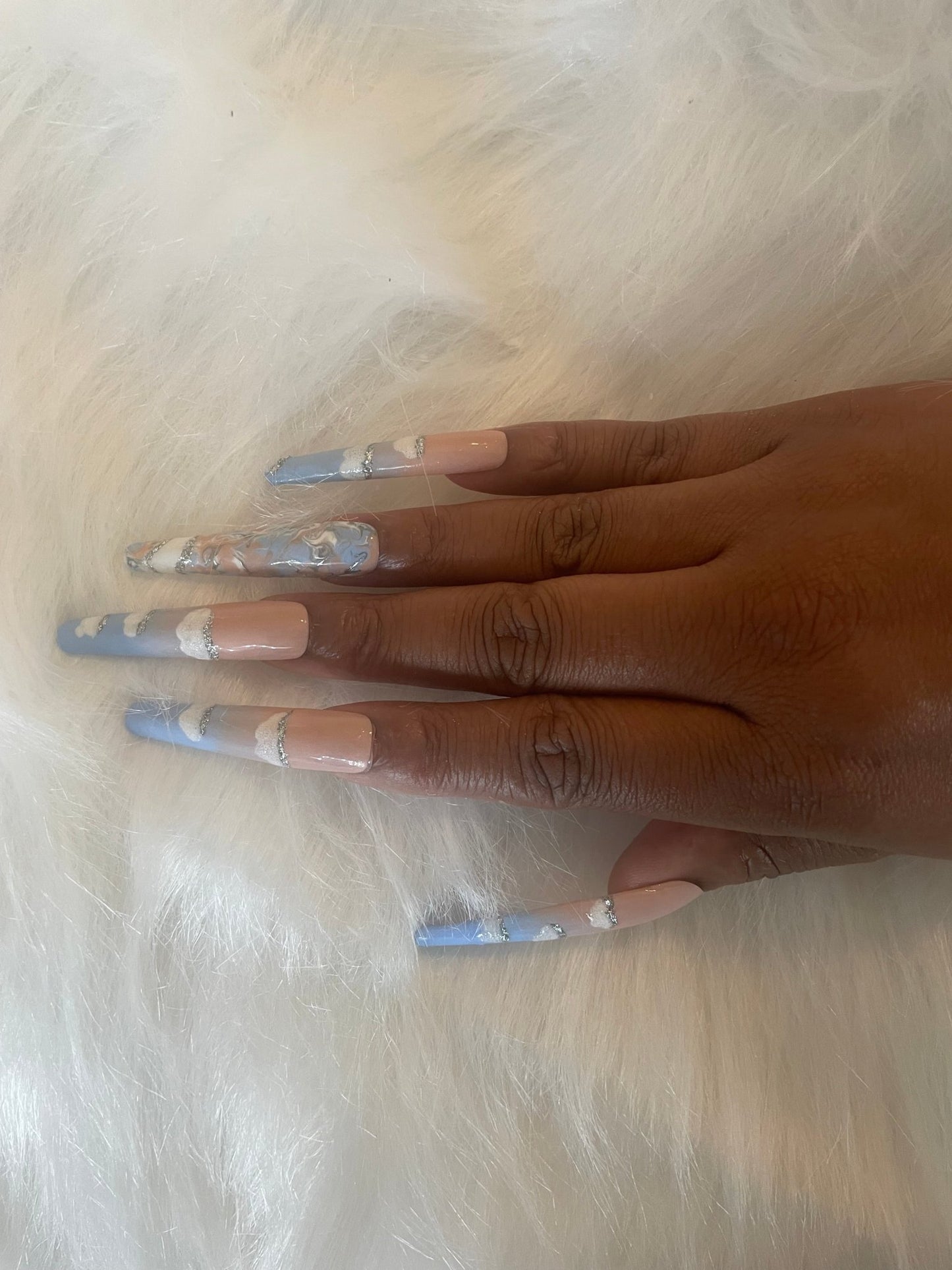 Silver Lining Press Ons - Kay’s Custom Nails