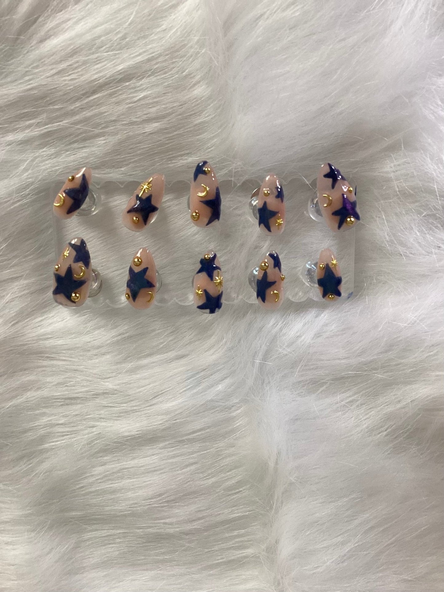 Starry Night Press Ons - Kay’s Custom Nails